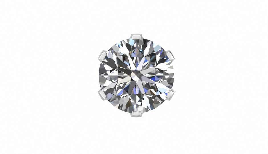 ROUND DIAMOND SOLITAIRE SCREW BACK STUD EARRING