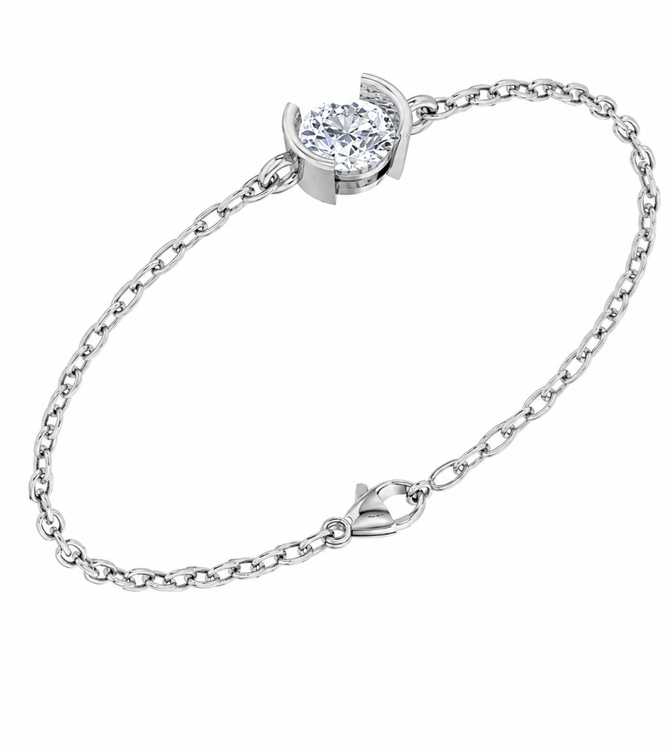 Luna Arc Moissanite Bracelet