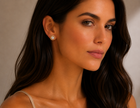 Aurora Bloom Moissanite Stud Earrings