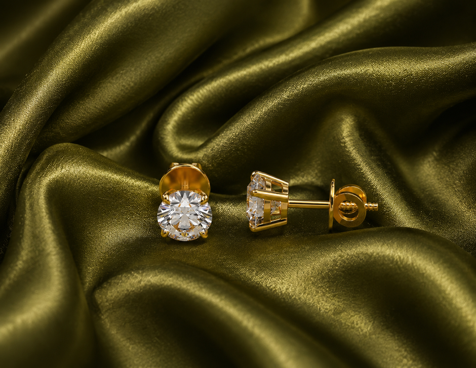 Lumière Classic Moissanite Stud Earrings