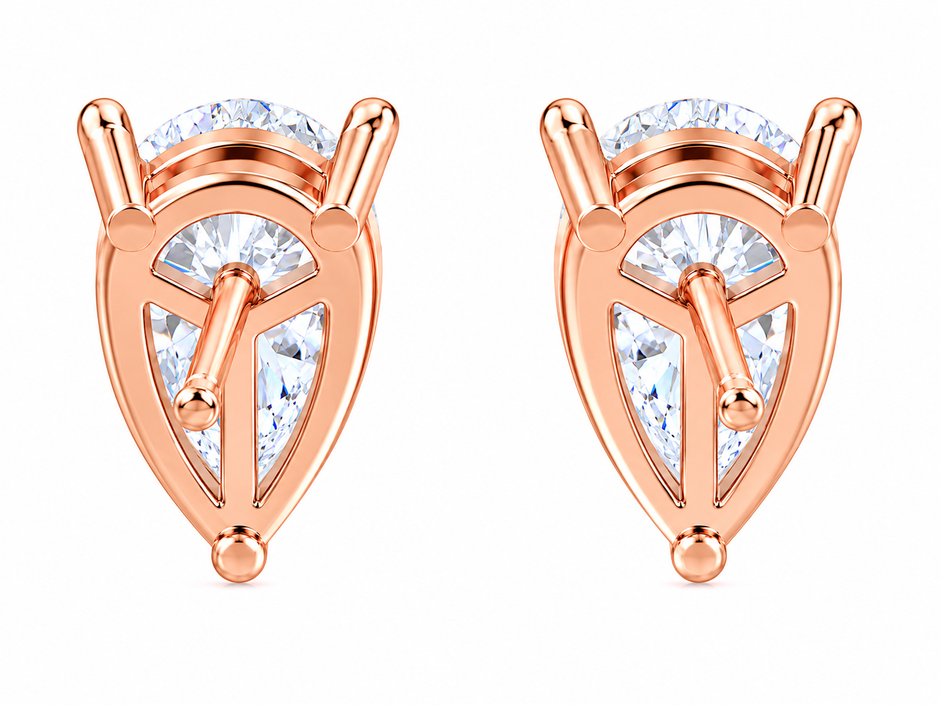 Amora Heart Moissanite Stud Earrings