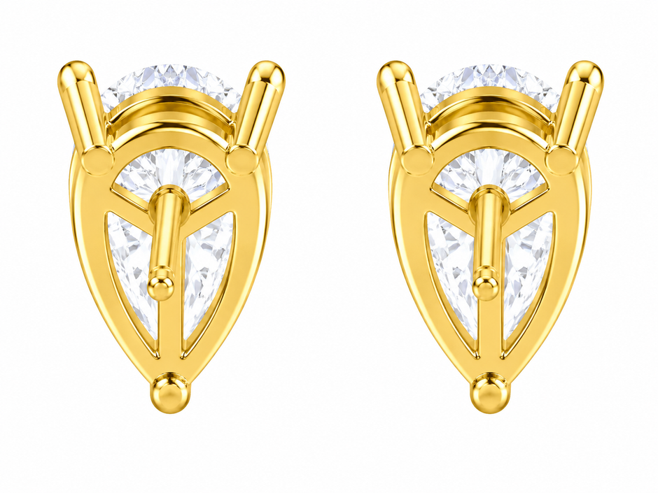 Amora Heart Moissanite Stud Earrings