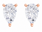 Amora Heart Moissanite Stud Earrings