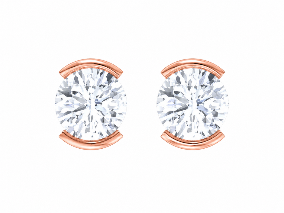 Eterna Oval Moissanite Stud Earrings