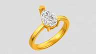 Amara Pear Moissanite Solitaire Ring