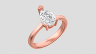Amara Pear Moissanite Solitaire Ring