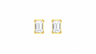 Elara Emerald Moissanite Stud Earrings