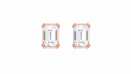 Elara Emerald Moissanite Stud Earrings