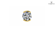 LUMINA ROUND BEZEL STUD EARRING