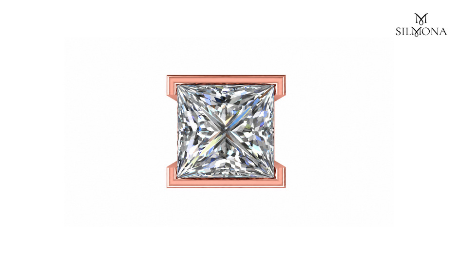 PRISM FRAME PRINCESS STUD EARRING