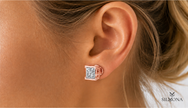 PRISM FRAME PRINCESS STUD EARRING