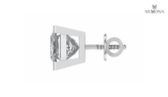 PRISM FRAME PRINCESS STUD EARRING