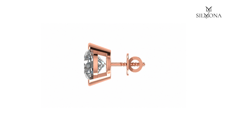 LUMINA ROUND BEZEL STUD EARRING