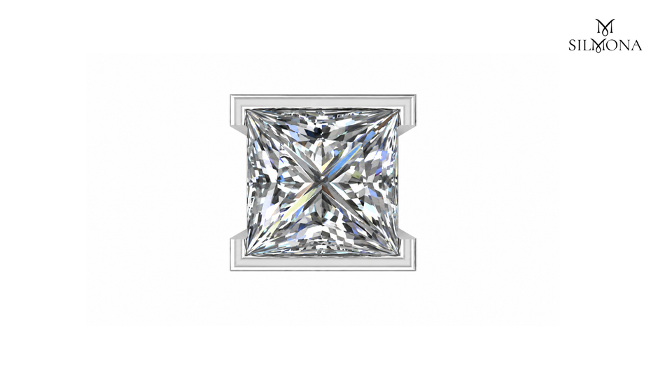 PRISM FRAME PRINCESS STUD EARRING