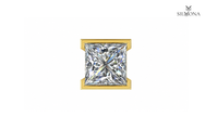 PRISM FRAME PRINCESS STUD EARRING