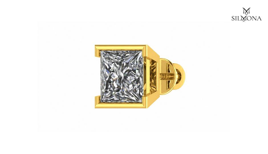 PRISM FRAME PRINCESS STUD EARRING