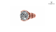 LUMINA ROUND BEZEL STUD EARRING