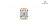EMERALD FRAME SOLITAIRE STUD EARRING