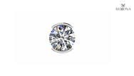 LUMINA ROUND BEZEL STUD EARRING