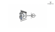 LUMINA ROUND BEZEL STUD EARRING