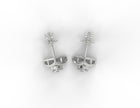 Trinity Aura Moissanite Stud Earrings
