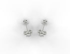 Flora Radiance Moissanite Stud Earrings