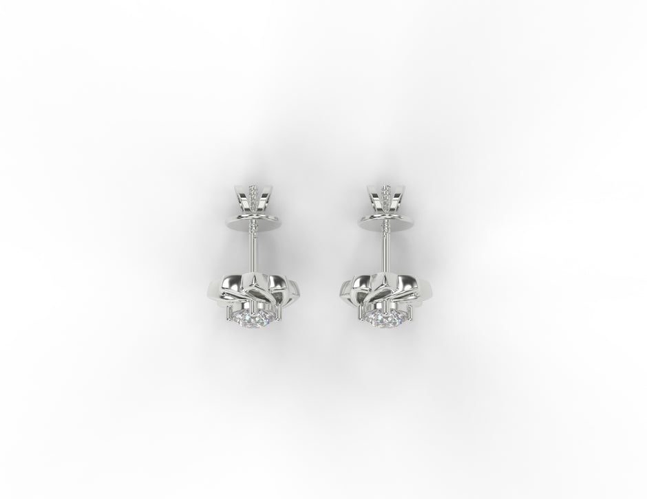 Aurora Bloom Moissanite Stud Earrings