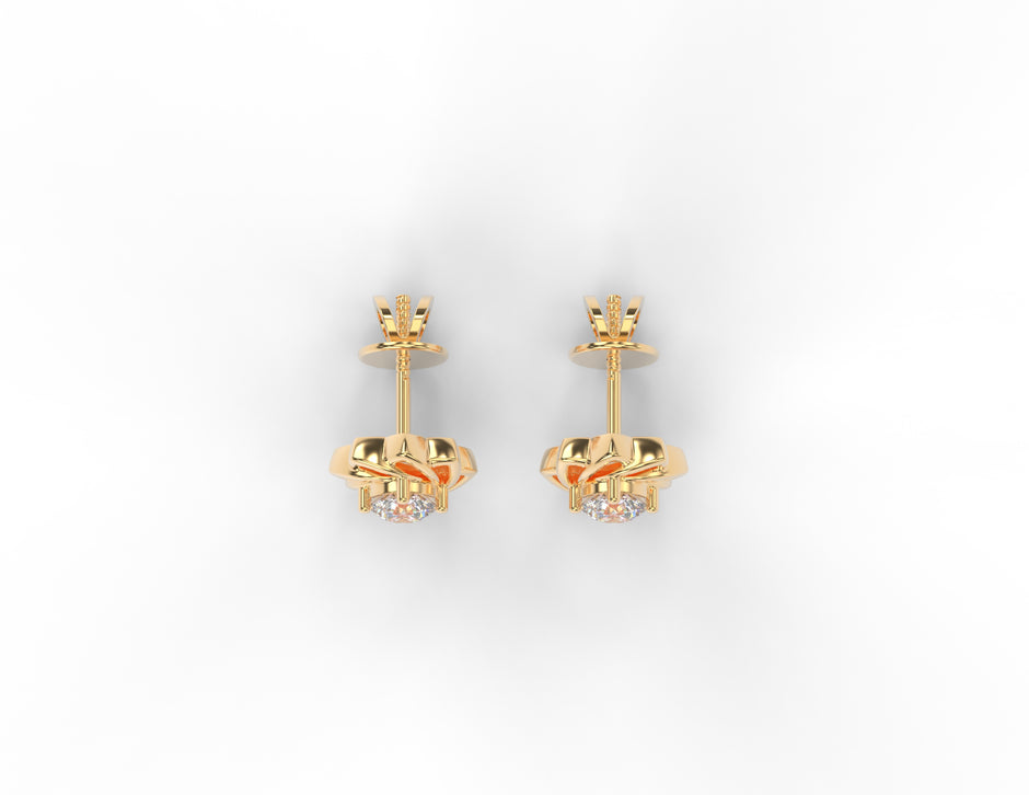 Aurora Bloom Moissanite Stud Earrings