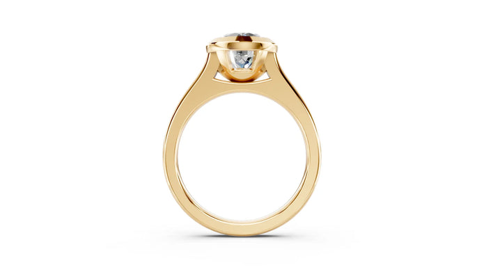 ROUND BEZEL SET SOLITAIRE RING