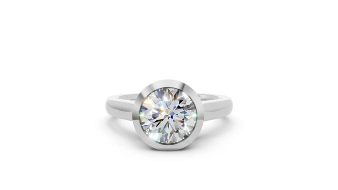 ROUND BEZEL SET SOLITAIRE RING