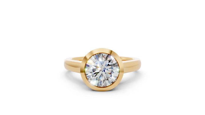 ROUND BEZEL SET SOLITAIRE RING